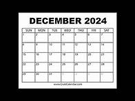 Video thumbnail for Printable December 2024 Calendar