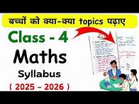 Video thumbnail for Class 4 Math Syllabus 2025-2026 | Class 4 Syllabus | Grade 4 Maths Syllabus | Class 4 Worksheets
