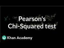 Video thumbnail for Pearson's chi square test (goodness of fit) | Probability and Statistics | Khan Academy
