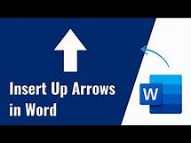 Video thumbnail for How to insert Up Arrows in Word | How to Type an Arrow in Microsoft Word on PC or Mac