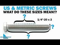 Video thumbnail for How to Measure Screws & Bolts - US & Metric Sizing | Fasteners 101