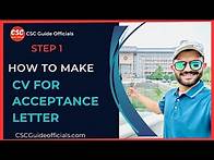 Video thumbnail for How to make CV for Acceptance Letter | Step 1 | For China Scholarship 2025-2026