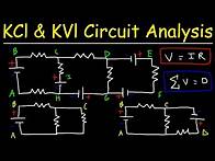 Video thumbnail for Kirchhoff's Law, Junction & Loop Rule, Ohm's Law - KCl & KVl Circuit Analysis - Physics