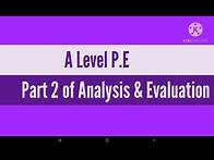 Video thumbnail for A Level PE Analysis & Evaluation | How to write the Evaluation section | Coursework | NEA | For AQA