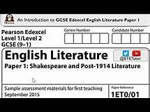 Video thumbnail for GCSE Edexcel English Literature Paper 1 - An Introduction