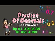 Video thumbnail for DIVISION OF DECIMALS BY 0.1, 0.01, 0.001, 10, 100, & 1000 | GRADE 6