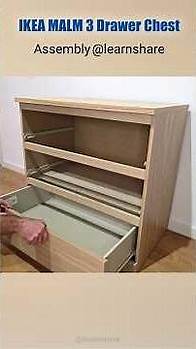 Video thumbnail for IKEA MALM Chest Drawer Assembly #malm #drawer #assembly #ikeaproducts