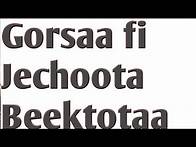 Video thumbnail for Jechoota Hayyoota Gootota Oromoo Durii fi Hardhaa