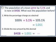 Video thumbnail for Reverse Percentages: How to Calculate an Original Amount