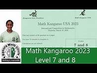 Video thumbnail for Math Kangaroo 2023 Level 7 and 8| Presented by Kavya Sreeraj