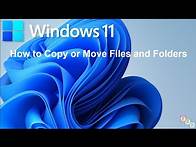 Video thumbnail for How to Copy or Move Files and Folders in Windows 11
