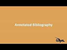 Video thumbnail for What is an Annotated Bibliography?