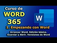 Video thumbnail for ►► Curso de Word 365 - 2023. 1. Empezando con WORD desde cero. GRATIS, sin registrarte. Office 365