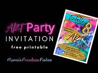 Video thumbnail for Printable Art Party Birthday Invitations | Customize for Free!