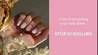 Video thumbnail for Glamnetic Press On Nails - Ma Damn | French Tip , UV Finish Short Pointed Almond Shape, Reusable Semi-Transparent Nails in 12 Sizes - 24 Nail Kit with Glue