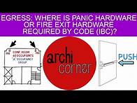 Video thumbnail for AC 017 - Egress: Where is Panic Hardware or Fire Exit Hardware Required by Code (IBC)?