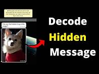Video thumbnail for How to decode | Steganography