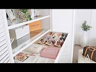 Video thumbnail for How to build a drawer with sliders Closet Declutter DIY Closet Makeover Ikea organization hack tour