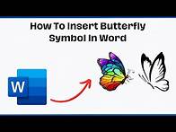 Video thumbnail for How To Insert Butterfly Symbol In Word