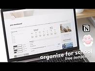 Video thumbnail for How to organize for school in Notion | *free widgets + template*
