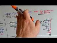 Video thumbnail for Grade 6 Math #3.1a, Convert fractions to decimals, decimals to fractions