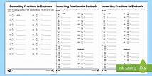 Video thumbnail for Converting Fractions to Decimals Differentiated Worksheets