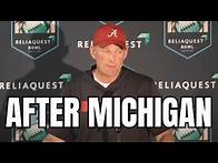 Video thumbnail for Kalen DeBoer Press Conference after loss to Michigan | Explains Why he didn't bench Jalen Milroe