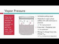 Video thumbnail for Evaporation, Vapor Pressure and Boiling