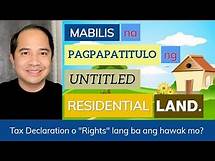 Video thumbnail for LAND TITLE FOR RESIDENTIAL LOT — THE EASY WAY | RESIDENTIAL FREE PATENT UNDER RA 10023