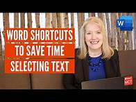 Video thumbnail for Boost Productivity With These Word Shortcuts for Selecting Text