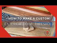 Video thumbnail for How to Make a Custom Exterior Door Threshold