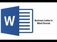Video thumbnail for Business Letter - Block Format