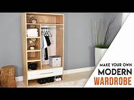 Video thumbnail for DIY CLOSET // MODERN Wardrobe with a drawer