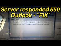 Video thumbnail for Fix: The server responded 550 error on Outlook email app