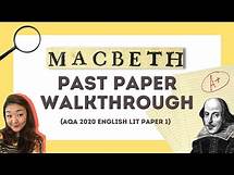 Video thumbnail for How to write a top grade essay on Lady Macbeth (AQA GCSE 2020 past paper walkthrough)