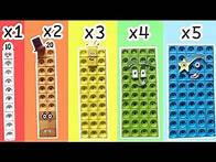 Video thumbnail for Numberblock Math Link Cubes 1 2 3 4 5 Times Table | Multiplication Numberblocks Compilation