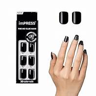 Video thumbnail for KISS imPRESS No Glue Mani Press On Nails, Color, 'All Black', Black, Short Size, Squoval Shape, Includes 30 Nails, Prep Pad, Instructions Sheet, 1 Manicure Stick, 1 Mini File