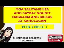 Video thumbnail for MGA SALITANG MAGKAPAREHO NG BAYBAY NGUNIT MAGKAIBA ANG BIGKAS AT KAHULUGAN