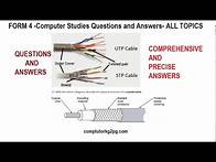 Video thumbnail for Form 4 Computer studies | All topics Question and Answers | Comprehensive and precise answers |