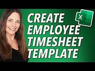 Video thumbnail for How to Create Employee Timesheet Template in Excel for Payroll - Design a Bi-Weekly Timesheet