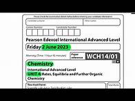Video thumbnail for A level | Chemistry | Unit 4 | June 2023 | Pearson Edexcel