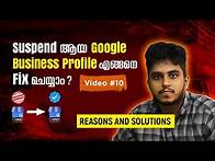 Video thumbnail for How to fix suspended Google Business Profile issue | Reasons & Solution | Malayalam | Kiran Johnson