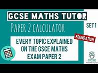 Video thumbnail for Every Topic on the Paper 2 GCSE Maths Exam June 2023 | Foundation | Set 1 | Edexcel, AQA, OCR