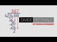 Video thumbnail for Divide Decimals by Whole Numbers. Grade 5