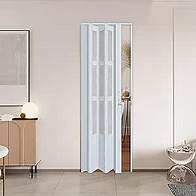 Video thumbnail for 48X96in Accordion Door Interior,Folding Doors for Closet with Installation Hardware and Lock, White Multifold Interior Doors