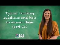 Video thumbnail for Teacher interview technique: Common teaching interview questions for school leaders