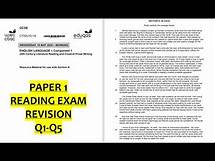 Video thumbnail for EDUQAS Paper 1 Reading Q1-Q5 walkthrough 2024 - GCSE English Language