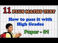 Video thumbnail for 11 Plus Maths Practice Papers - Paper 01