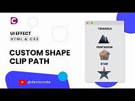 Video thumbnail for Create Unique Shapes using CSS Clip Path only | HTML & CSS Tutorial for Beginners