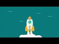 Video thumbnail for Startup animation. Rocket flying into space. 4k video, HD, animated background